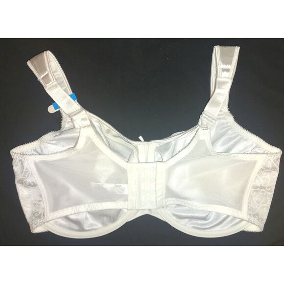 NWT Bali Satin Tracings Underwire Minimizer Bra Size 40DDD White Curvy DF3562 - Picture 2 of 5